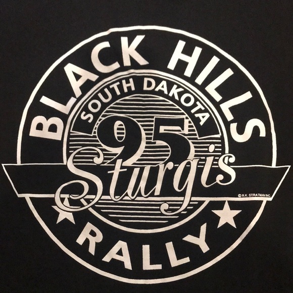 VTG 1995 Sturgis Bike Week Mt Rushmore Motorcycle Rally Tee Shirt Vintage 90s - Picture 5 of 7